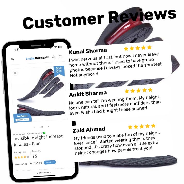 Invisible Height Increase Insoles - Pair